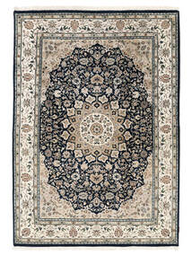 絨毯 ナイン インド 169X248 茶色/ブラック (ウール, インド)
