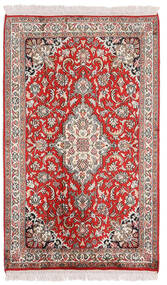 62X102 絨毯 オリエンタル カシミール ピュア シルク レッド/ベージュ (絹, インド) Carpetvista