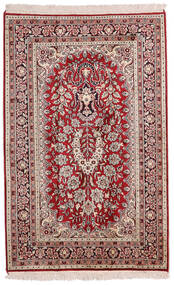  Kashmir Pure Silk Rug 77X122 Red/Beige Carpetvista