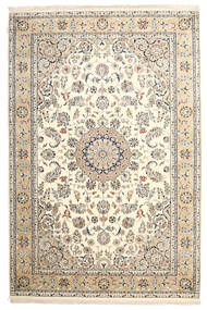 201X302 Nain Indisch Teppich Orientalischer Beige/Orange (Wolle, Indien) Carpetvista