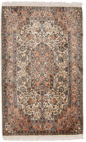  81X129 Kashmir Pure Silk Rug Brown/Beige India Carpetvista