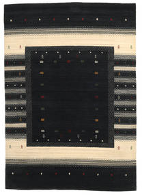 Tapete Loribaf Loom 169X243 Cinza Escuro/Bege (Lã, Índia)