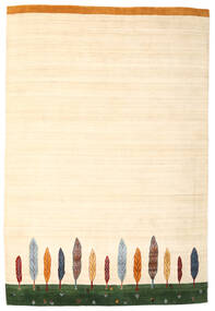 204X301 Loribaf Loom Teppich Moderner Beige/Grün (Wolle, Indien) Carpetvista