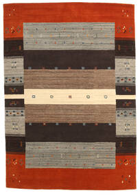 164X236 Loribaf Loom Rug Modern Brown/Red (Wool, India) Carpetvista