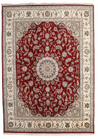 244X338 絨毯 ナイン インド オリエンタル ベージュ/茶色 (ウール, インド) Carpetvista