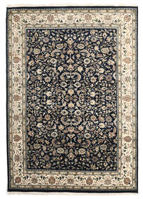 172X244 絨毯 ナイン インド オリエンタル ダークグレー/ベージュ (ウール, インド) Carpetvista