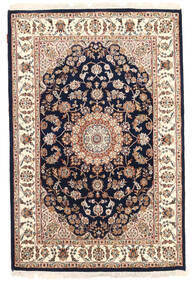  Orientalischer Nain Indisch Teppich 120X183 Beige/Dunkelblau Wolle, Indien Carpetvista