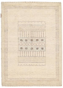 94X128 絨毯 ギャッベ Loribaft モダン ベージュ (ウール, インド) Carpetvista