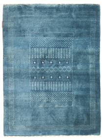  Gabbeh Loribaft Tapete 91X124 Lã Azul/Azul Escuro Pequeno Carpetvista