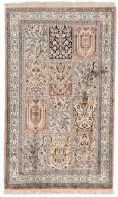 75X126 Kaschmir Reine Seide Teppich Orientalischer Beige/Braun (Seide, Indien) Carpetvista
