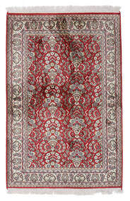 絨毯 カシミール ピュア シルク 80X122 レッド/ベージュ (絹, インド)