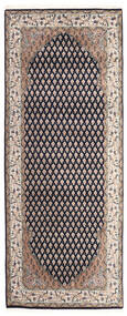80X200 絨毯 Mir インド オリエンタル 廊下 カーペット ブラック/ライトグレー (ウール, インド) Carpetvista