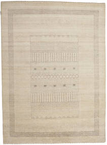 絨毯 ギャッベ Loribaft 196X266 ベージュ/ライトグレー (ウール, インド)