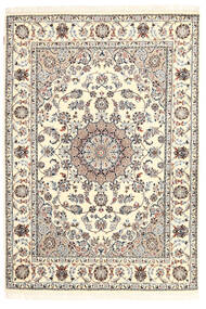 Nain Indisch Teppich 139X199 Beige/Hellgrau Wolle, Indien Carpetvista