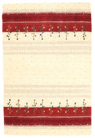  Loribaf Loom Tappeto 123X183 Di Lana Beige/Rosso Piccolo Carpetvista