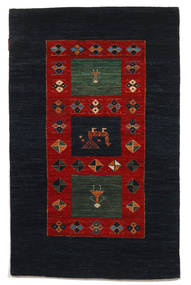 Tapete Gabbeh Loribaft 95X150 Cinza Escuro/Vermelho Escuro (Lã, Índia)