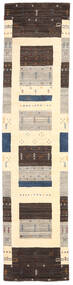 80X243 Loribaf Loom Modern Hallmatta Beige/Brun (Ull, Indien) Carpetvista