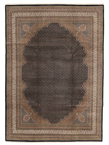 Mir Indisch Teppich 252X353 Braun/Schwarz Großer Wolle, Indien Carpetvista