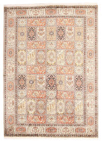 174X246 絨毯 オリエンタル カシミール ピュア シルク ベージュ/ホワイト (絹, インド) Carpetvista