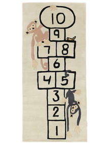 Hopscotch Kids Rug 100X210 Small Off White/Pink Wool