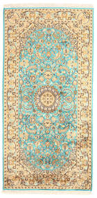 絨毯 カシミール ピュア シルク 77X157 オレンジ/イエロー (絹, インド)