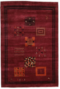 193X288 絨毯 ギャッベ Loribaft モダン ダークレッド/レッド (ウール, インド) Carpetvista