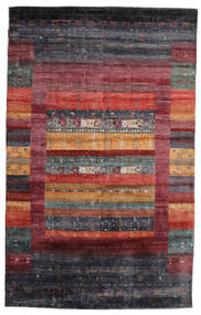 145X233 Gabbeh Loribaft Teppich Moderner Rot/Dunkelgrau (Wolle, Indien) Carpetvista