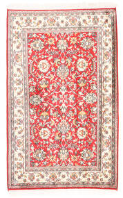 80X127 Kashmir Pure Silk Rug Oriental Beige/Red (Silk, India) Carpetvista