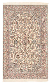 絨毯 オリエンタル カシミール ピュア シルク 80X132 茶色/ベージュ (絹, インド)