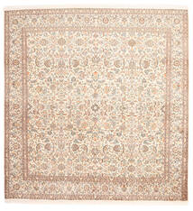  Kashmir Pure Silk Rug 212X218 Silk Beige/Orange Carpetvista