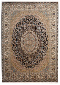 Kashmir Pure Silk Rug 218X307 Brown/Orange Silk, India Carpetvista