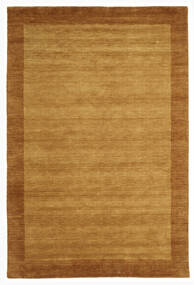  200X300 単色 ハンドルーム Frame 絨毯 - ゴールド ウール