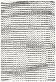 Kelim Long Stitch 160X230 Cream White/Black Plain (Single Colored) Wool Rug