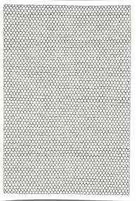 120X180 Kelim Honey Comb Teppich - Cremeweiß/Schwarz Moderner Cremeweiß/Schwarz (Wolle, Indien)
