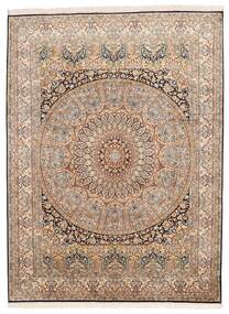 155X207 絨毯 カシミール ピュア シルク オリエンタル ベージュ/オレンジ (絹, インド) Carpetvista