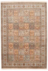 172X248 Kashmir Pure Silk Rug Oriental Beige/Brown (Silk, India) Carpetvista