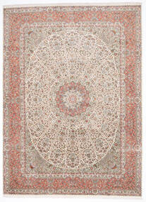 絨毯 オリエンタル カシミール ピュア シルク 246X335 ベージュ/ライトグレー (絹, インド)