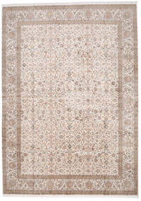 312X425 絨毯 オリエンタル カシミール ピュア シルク ベージュ/ライトグレー 大きな (絹, インド) Carpetvista