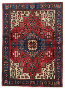  Persischer Nahavand Teppich 149X206 Dunkelrosa/Rot Carpetvista