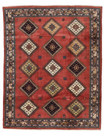 Tapete Yalameh 196X247 Vermelho/Vermelho Escuro (Lã, Pérsia/Irão)