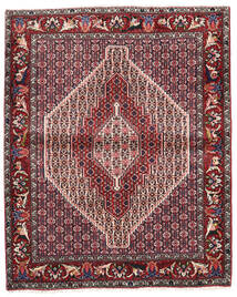 127X158 Alfombra Oriental Senneh Rojo/Rojo Oscuro (Lana, Persia/Irán) Carpetvista