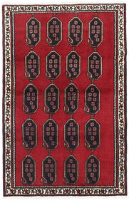 Koberec Afshar/Sirjan 88X136 Červená/Tmavě Růžová (Vlna, Persie/Írán)