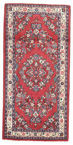 Sarough Fine Teppe 63X132 Rød/Beige Ull, Persia/Iran Carpetvista