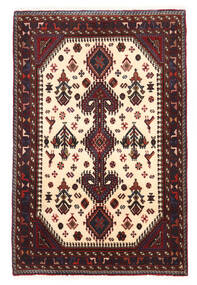  Persischer Abadeh Fine Teppich 81X125 Dunkelrot/Beige (Wolle, Persien/Iran)