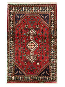 82X129 Abadeh Fine Teppe Orientalsk Svart/Mørk Rød (Ull, Persia/Iran) Carpetvista