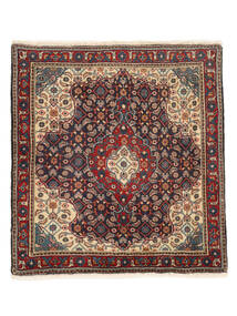 絨毯 オリエンタル サルーク Fine 66X71 正方形 ブラック/ダークレッド (ウール, ペルシャ/イラン)