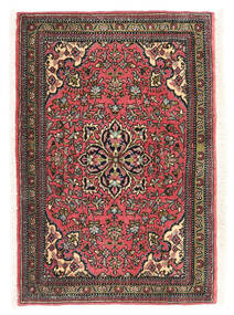 絨毯 オリエンタル クム Kork/シルク 58X85 レッド/茶色 (ウール, ペルシャ/イラン)
