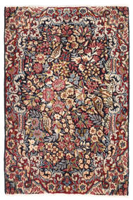  Orientalisk Kerman Fine Matta 60X92 Röd/Mörkröd Ull, Persien/Iran Carpetvista