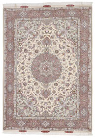  Oriental Tabriz 60 Raj Silk Warp Rug 167X244 Beige/Light Grey ( Persia/Iran)
