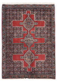 74X101 Dywan Senneh Orientalny Czerwony/Szary (Wełna, Persja/Iran)